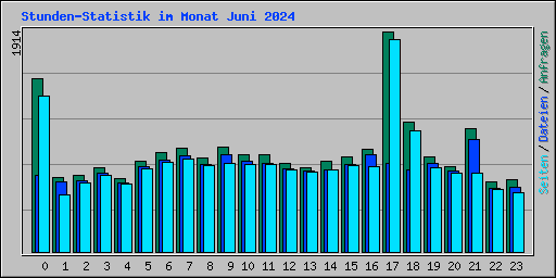 Stunden-Statistik im Monat Juni 2024