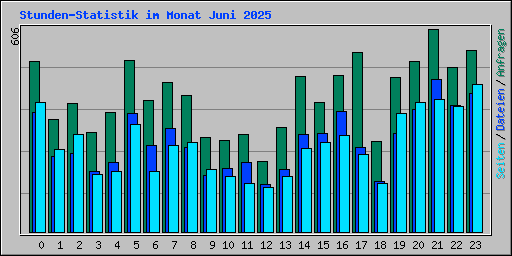 Stunden-Statistik im Monat Juni 2025