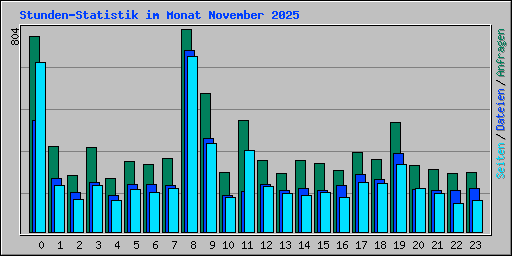 Stunden-Statistik im Monat November 2025